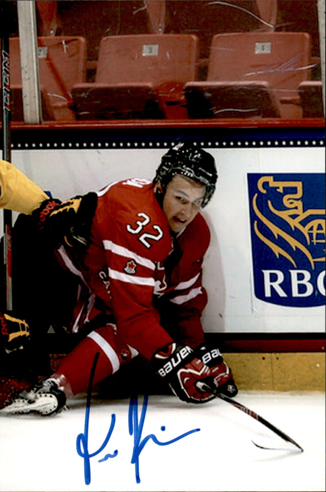 Emile Poirier SIGNED autographed 4x6 Photo Poster painting CALGARY FLAMES / TEAM CANADA