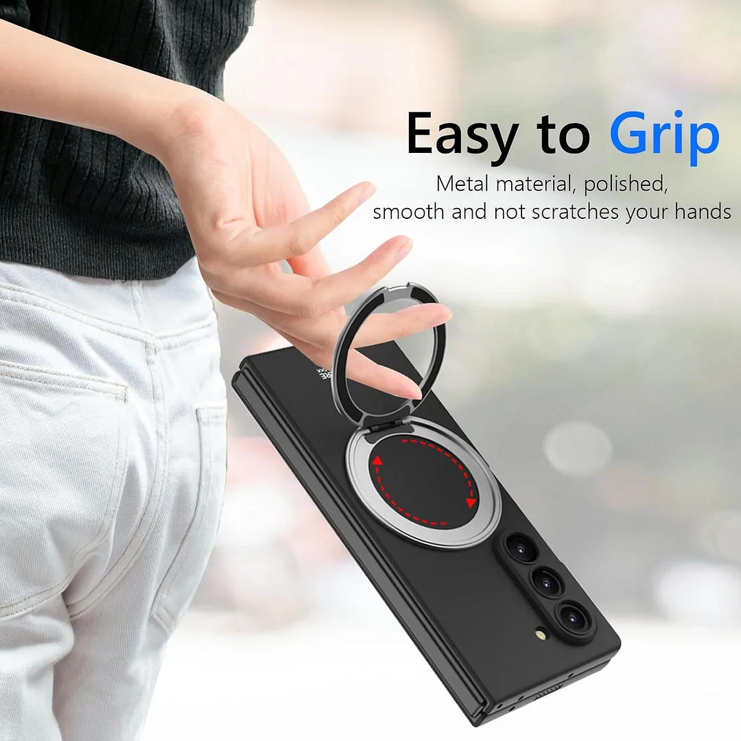 Compatible with Samsung ZFold7/6 mobile phone case 5/4 external 360 rotating bracket magnetic wireless charging ultra-thin protective cover