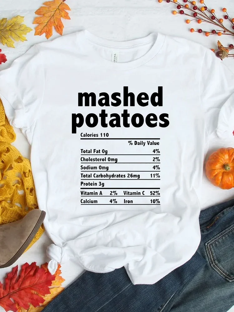 Mashed Potatoes Thanksgiving Food T-shirt