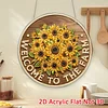 Sunflower DIY Diamond Painting Hanging Pendants Acrylic Crafts Kit for Home Wall Decor