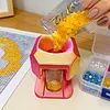 Diamond Painting Organizer Funnel Fit Round Containers Portable Drill Funnel 2.56x1.97in for DIY Craft Easy Transfer Tools (Red Gold)