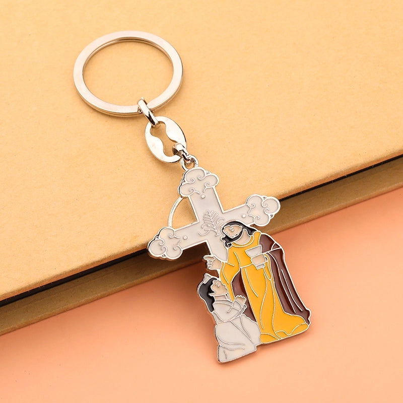 Cute Human Cross Alloy Plating Bag Pendant Keychain