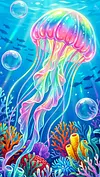 Luxury AB Velvet Diamond Painting Kit - Jellyfish