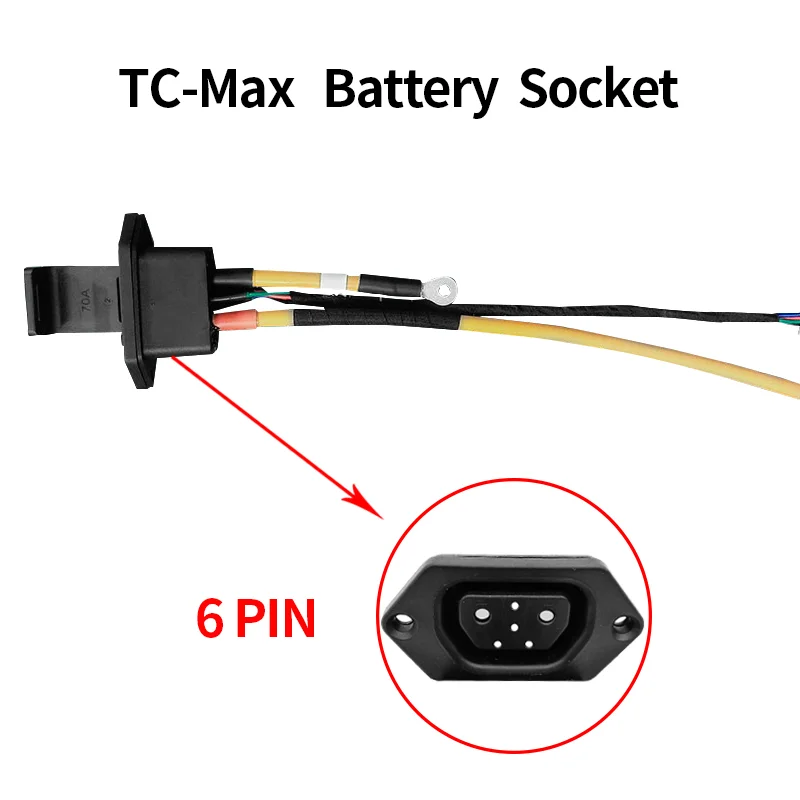 For Super SOCO TC-MAX Charging Cable Charger Plug Discharge Wire Battery Box Socket Original Accessories TCMAX Plug Socket