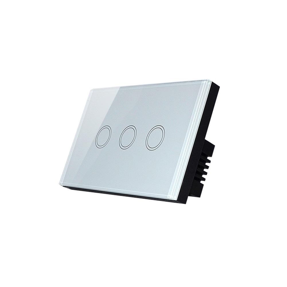 

AC110-240V Waterproof 120 Type Intelligent Wall Touch Switch (White 3 Gang), 501 Original