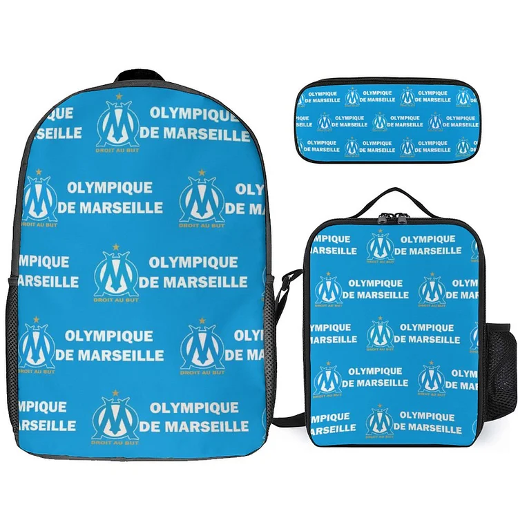 Olympique De Marseille Student Schulranzen Lunchbag Stifttasche Kombination