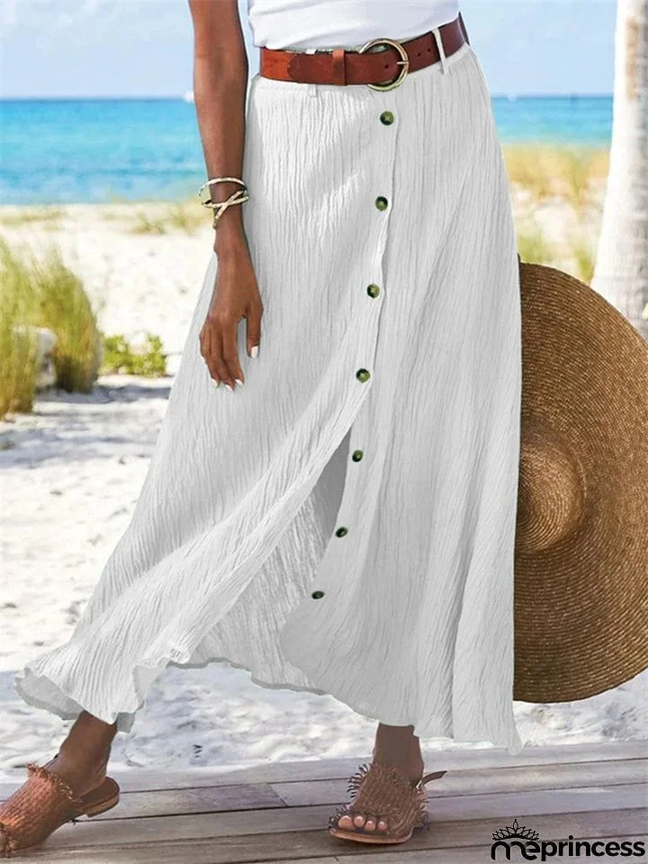 Casual Solid Color Skirts For Women