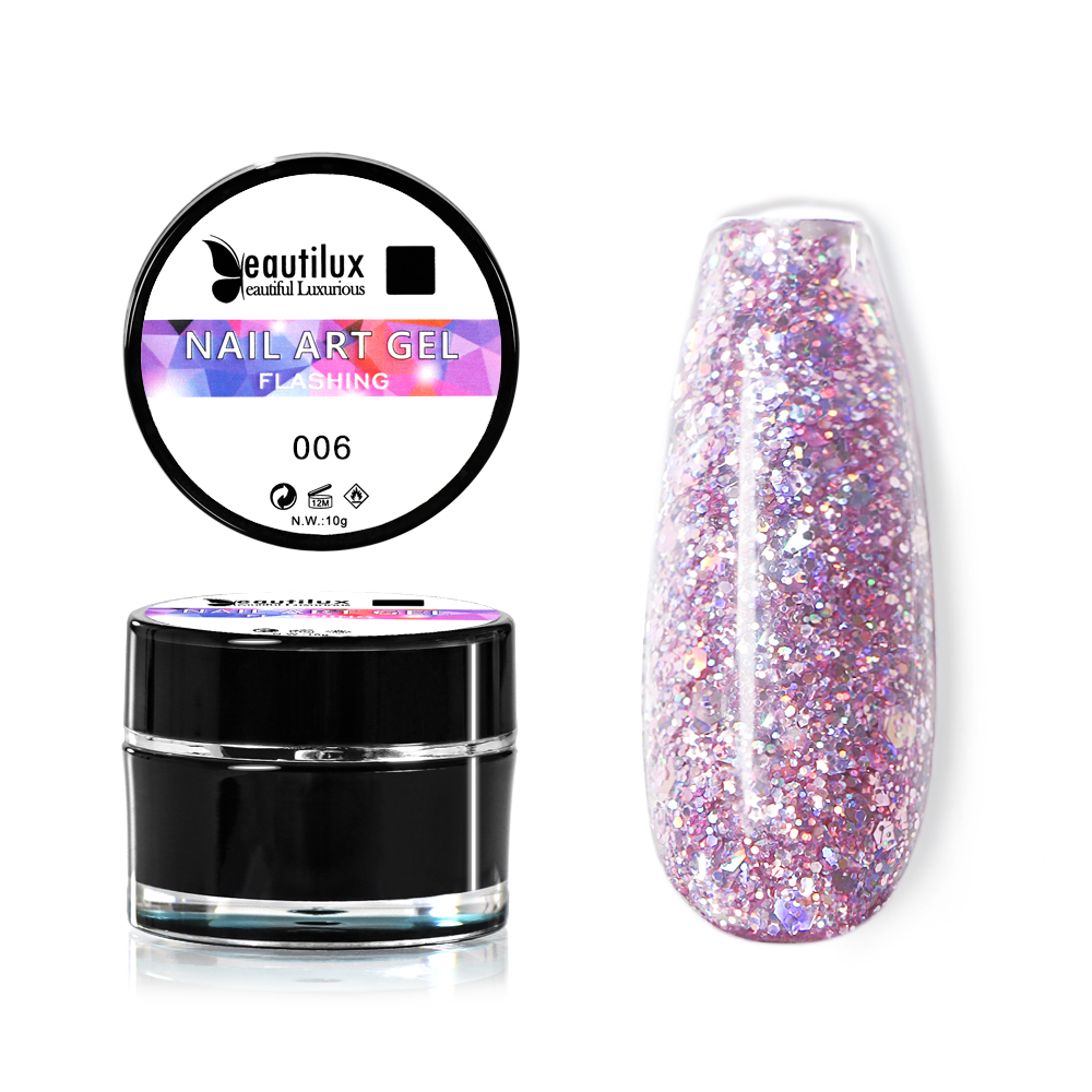 COULEUR PAILLETTES GEL POUR ONGLES| BHCC-06