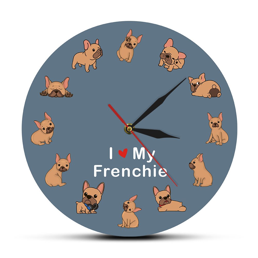 

I Love My Frenchie - Frameless Acrylic Wall Clock, 501 Original