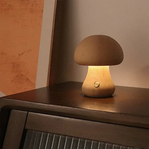 LED Wood Mushroom Light