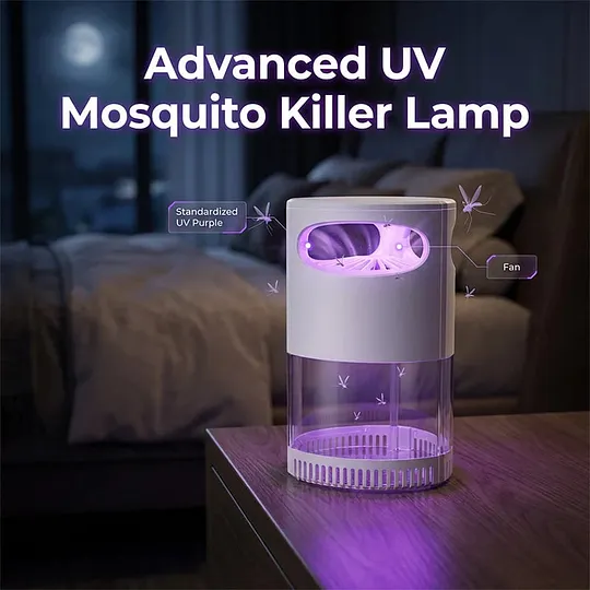 UV mosquito killer lamp in use