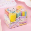 Lovely Cartoon Candy Erasers 6in1 Set for Kids Student Class Reward Office Exam Stationery Gift