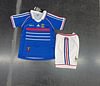 Joyfball 1998 Kids Size Retro France Home Football Shirt 1:1 Thai Quality