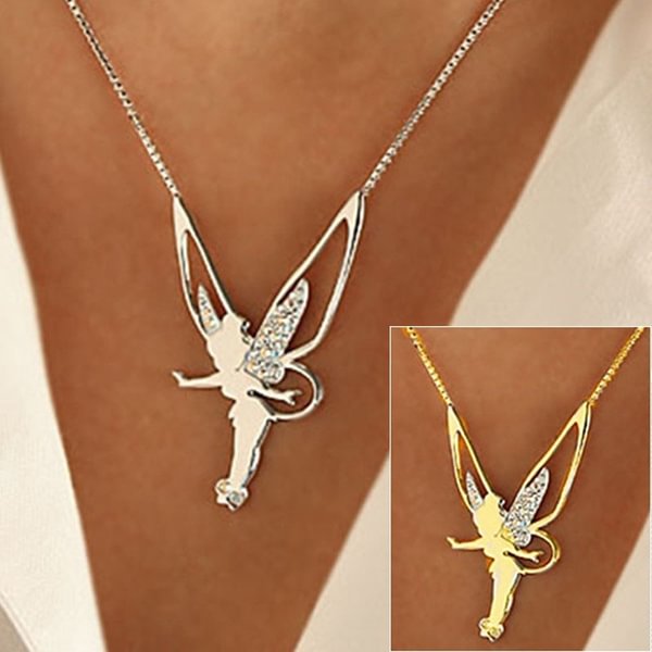 Exquisite Fashion Creation 925 Silver Gold Rose Gold Angel Necklace Diamond Angel Necklace Womens Necklace Charm Jewelry Wedding Necklace Fashion Angel Necklace Lover Gift Anniversary Gift