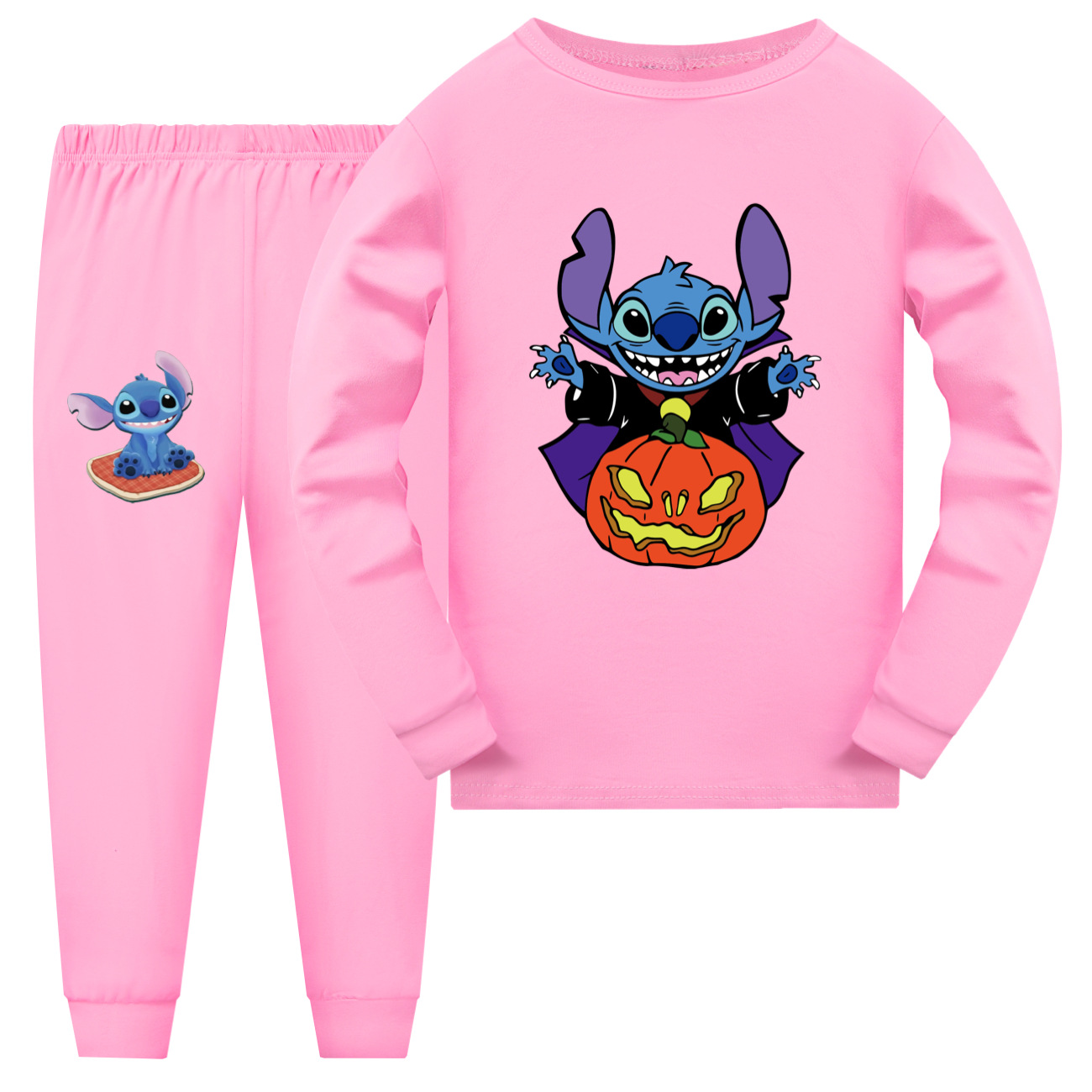 Halloween Stitch Pajamas Set for Kids - Long Sleeve Top and PantsSizes 110-170 -Mayoulove
