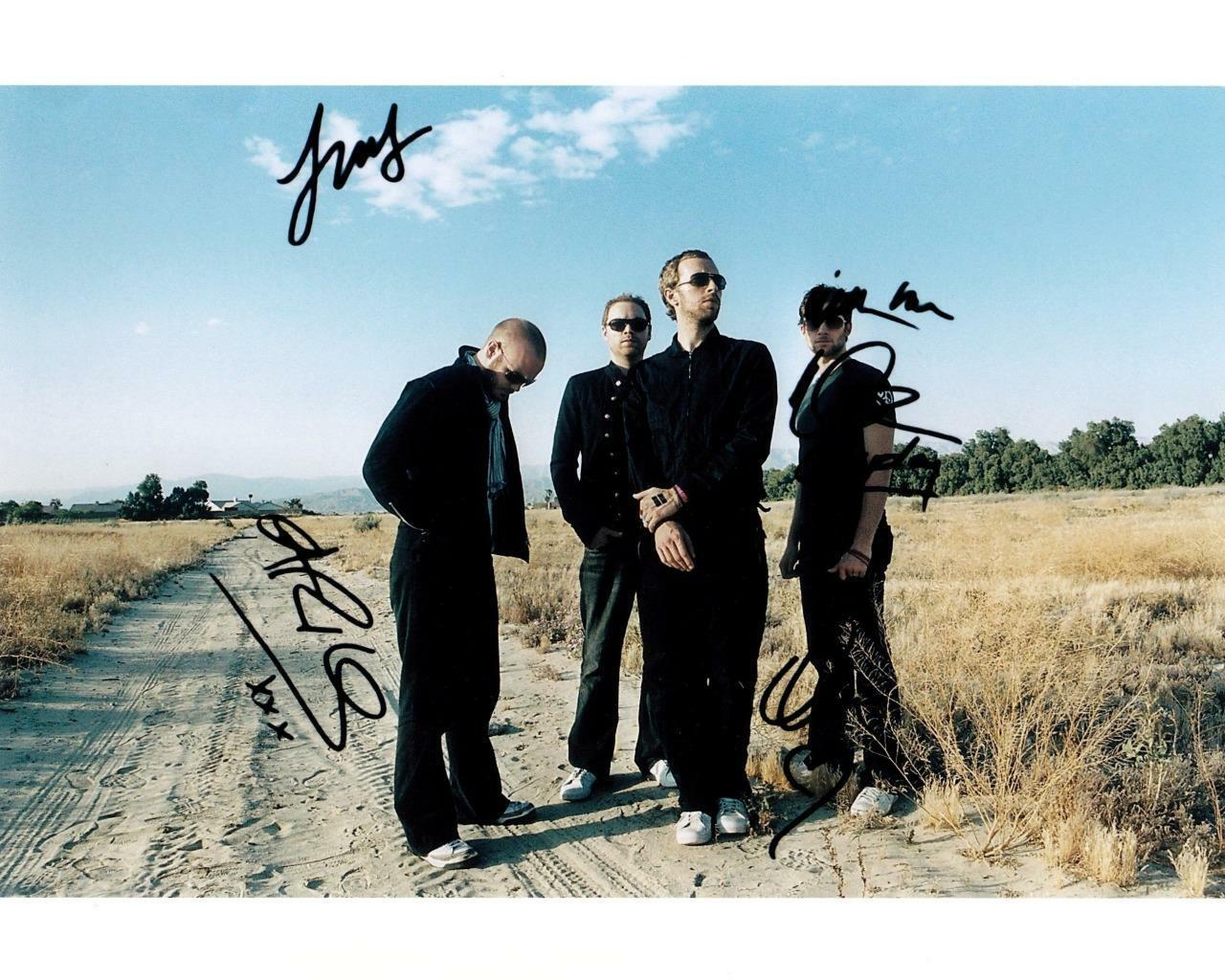 Coldplay SIGNED AUTOGRAPHED 10 X 8