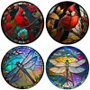 4pcs Diamond Painting -DIY Round Drill Stained Glass Animal