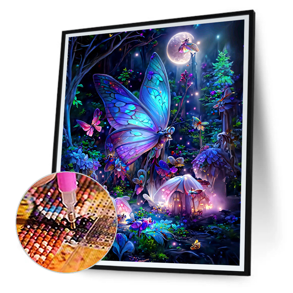 Butterfly Full Round Diamond Painting Cm