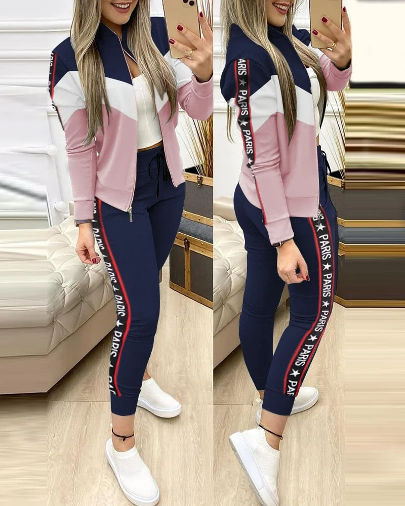 Uforever21 2 Two Piece Set Women Outfits Activewear Zipper Top Leggings Women Matching Set Tracksuit Female Outfits For Women
