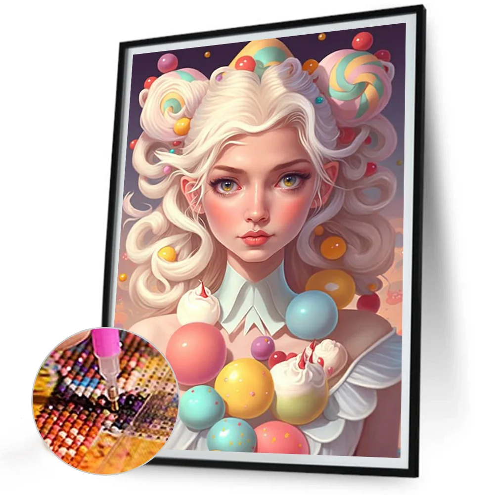 Diamond Painting - Full Round Drill - Candy Girl(Canvas|30*40cm)