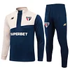 Joyfball 2024/2025 S&atilde;o Paulo Half-Pull Training Suit Royal Blue Football Shirt 1:1 Thai Quality
