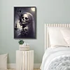 (40*60cm)Halloween Skull Girl - Full Round Drill Diamond Painting