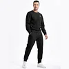 Mens 2 Piece Jacquard Sweatsuit Outfits Hoodie Sweatshirt & Joggers Sweatpants Set Tracksuit