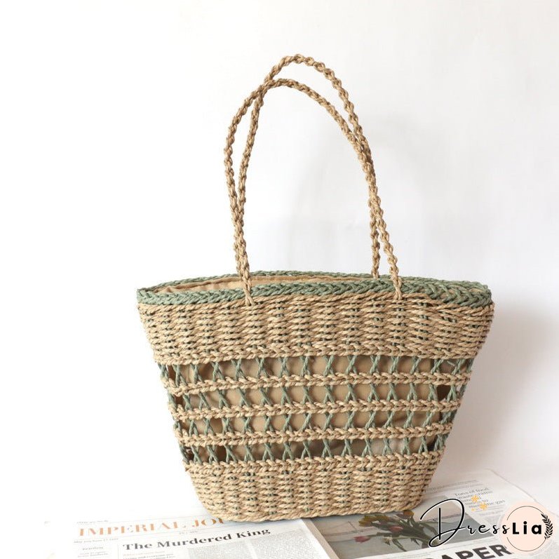 Hollow Out Vegetable Basket Vacation Casual Handbag