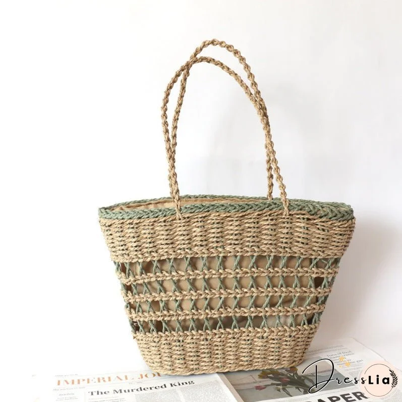 Hollow Out Vegetable Basket Vacation Casual Handbag