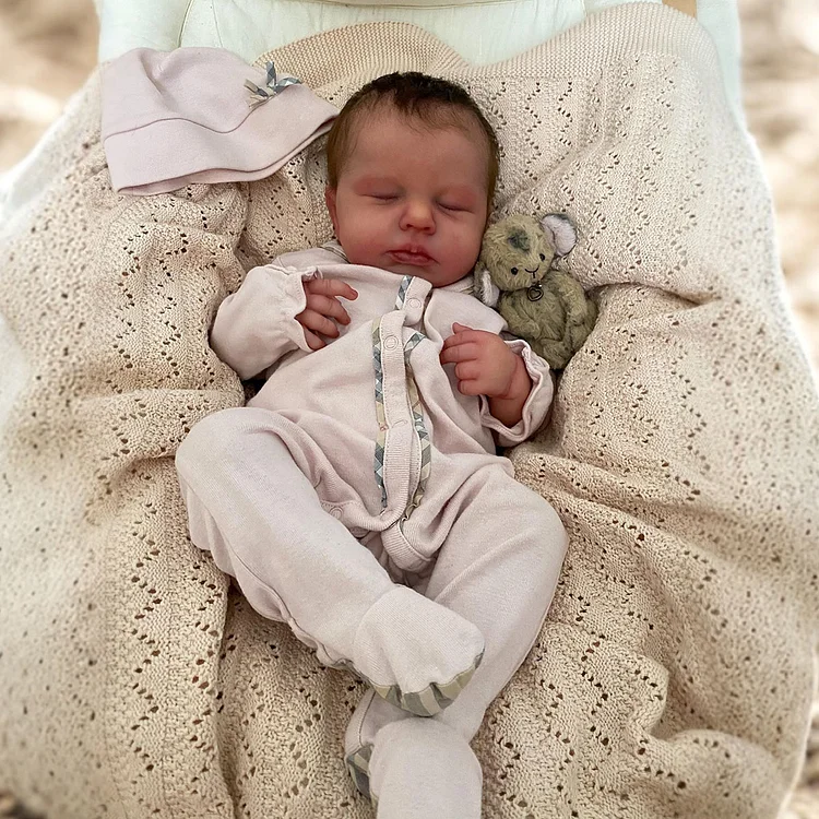 [Heartbeat💖 & Sound🔊] 20" Silicone Vinyl Body Reborn Girl Doll Named Kilolo with Painted Hair - Reborndollsshop®-Reborndollsshop®
