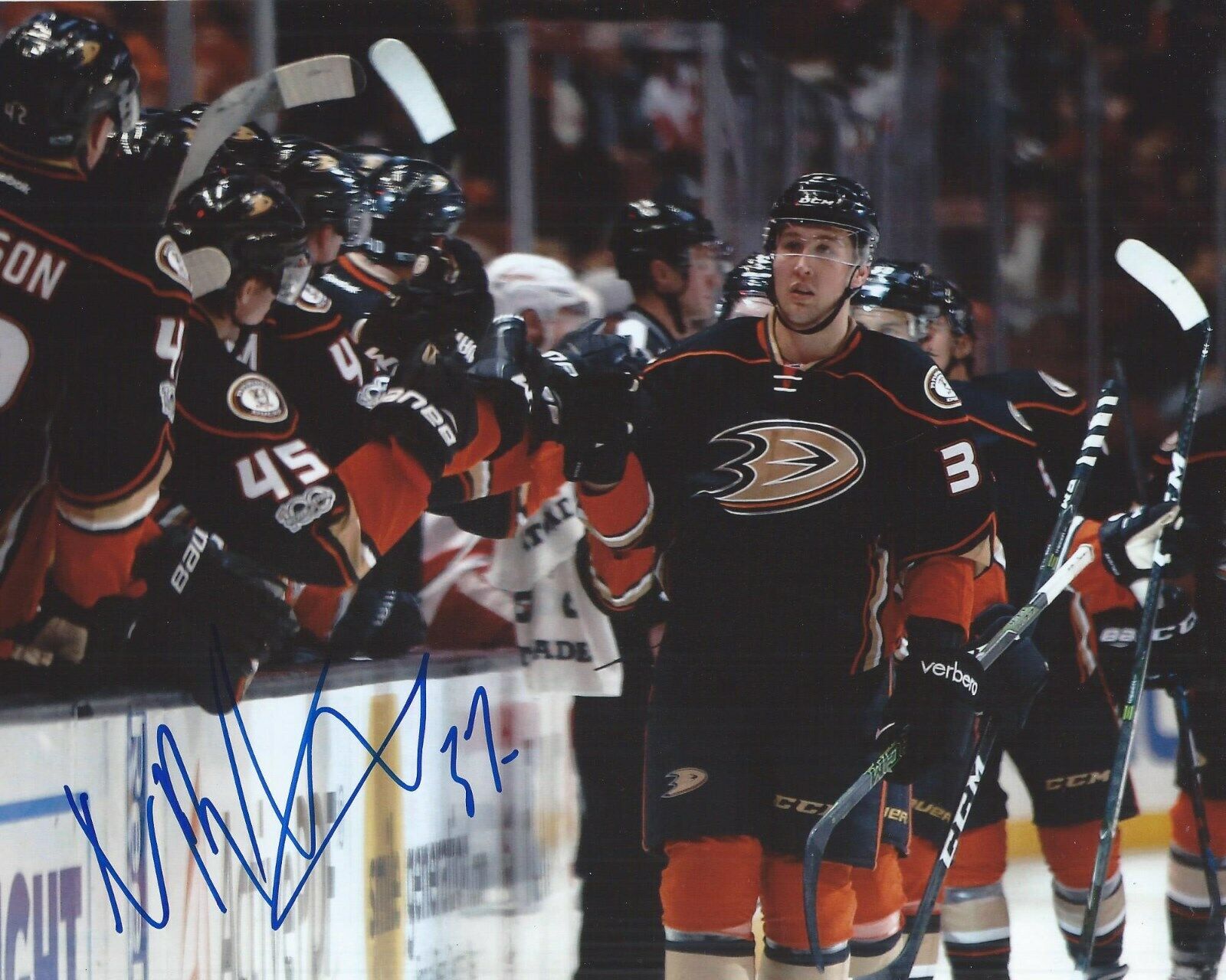 Nick Ritchie Signed 8x10 Photo Poster painting Anaheim Ducks Autographed COA B