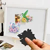(US Only)6Pcs Flowers Hummingbird Pattern DIY Crystal Sparkling Diamond Magnets Set