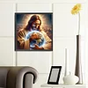 Diamond Painting-DIY Full Round Drill Jesus Earth（40*40CM)