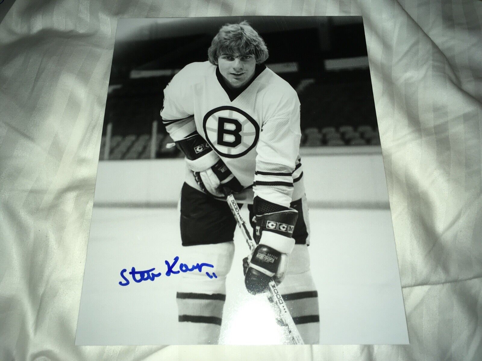 Steve Kasper Boston Bruins Signed 8x10 Hockey Photo Poster painting W/Our COA