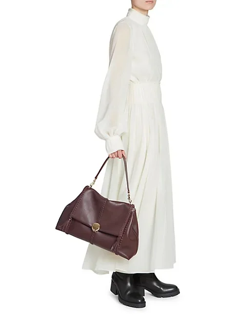 Chlo&eacute; Large Penelope Leather Shoulder Bag