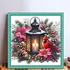 Cardinal and Lamp Full Stamped Cross Stitch Kit 11CT 3-Strand 40x40cm Animal