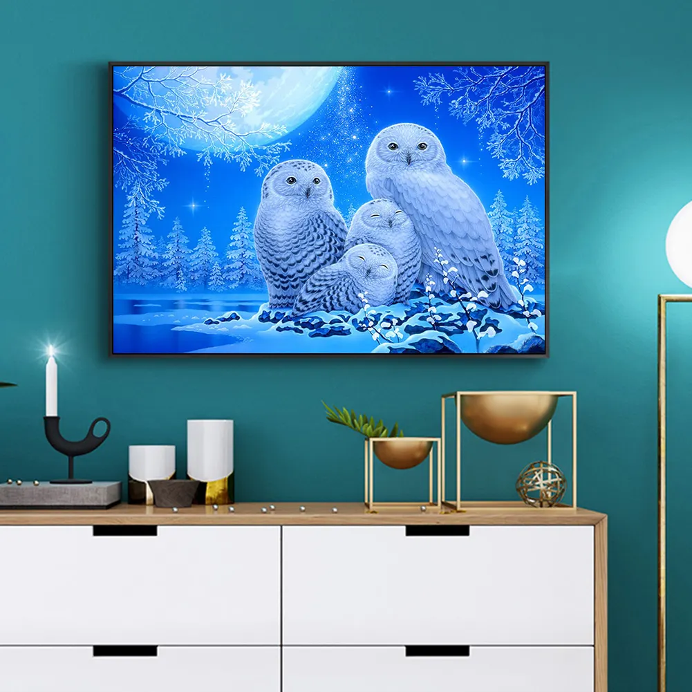 Full Round Diamond Painting 40*30cm - Owl
