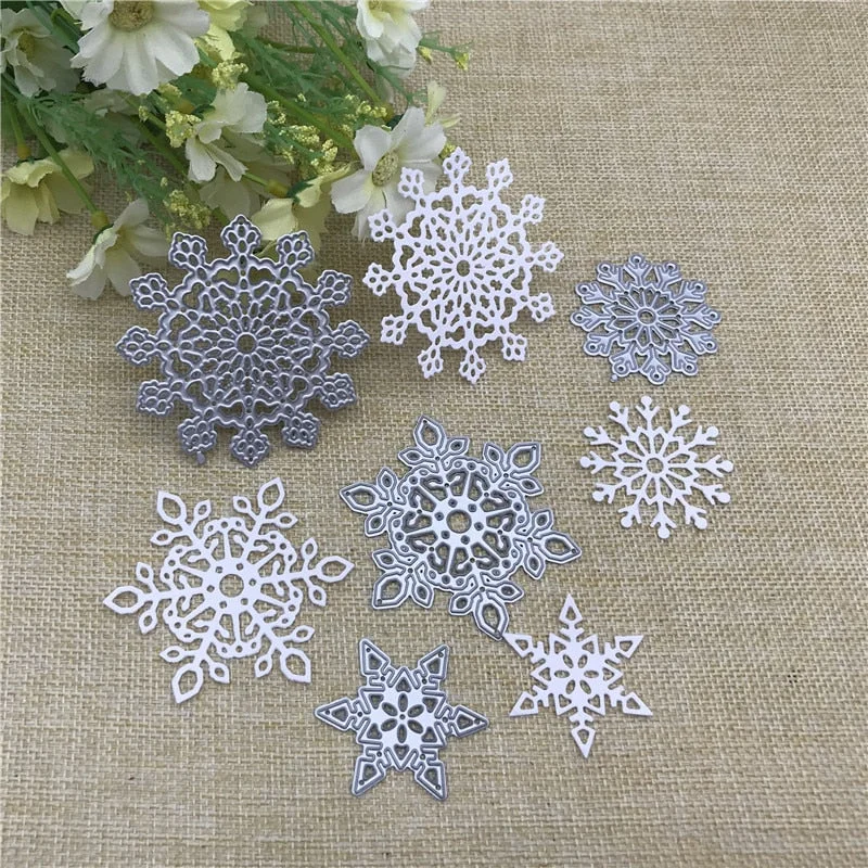 4pcs/setChristmas snowflake Metal Cutting Dies Stencils For DIY Scrapbooking Decorative Embossing Handcraft Die Cutting Template
