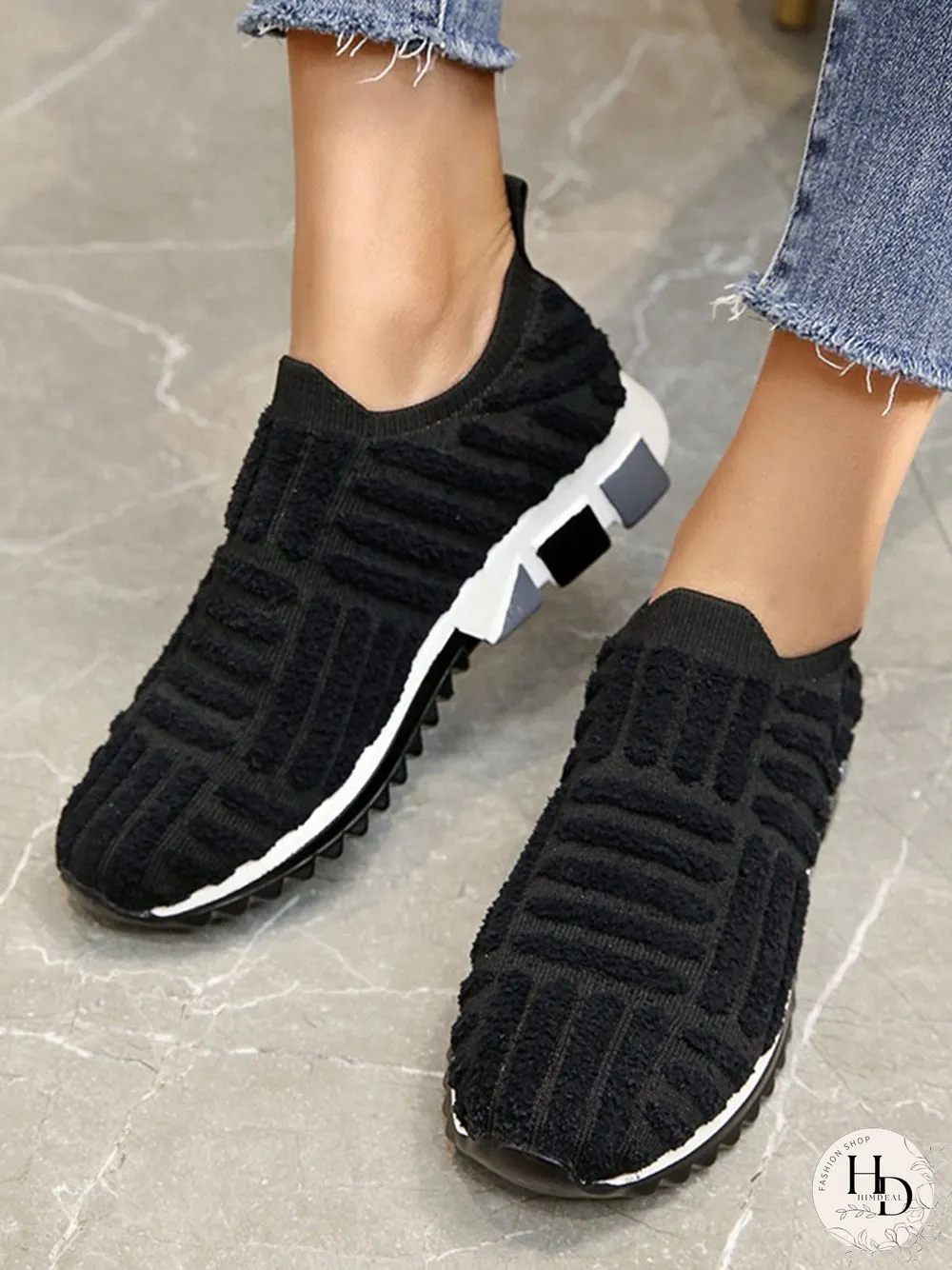 Mesh Breathable Casual Shoes Lace Up Towel Sneakers