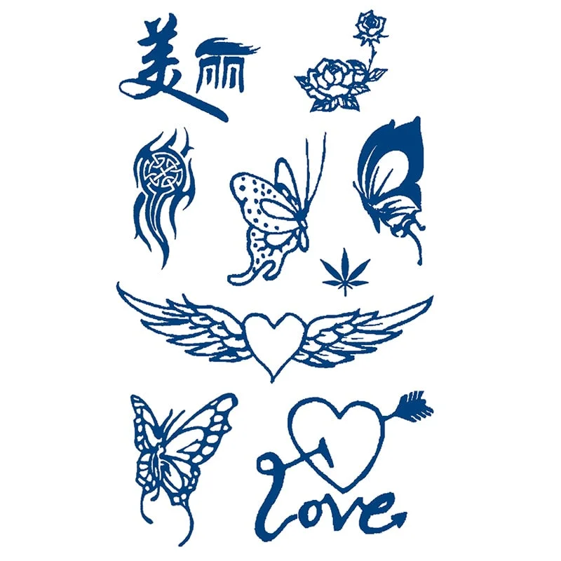 GH1-50 Herbal Juice Tattoo Sticker Semi-permanent Men and Women Long-lasting Waterproof Sweat Plant Juice Tattoo Sticker