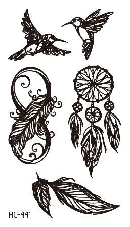 Water Transfer Sexy Tattoo Swallow Bird Tattoo Body Art Waterproof Temporary Fake Flash Tattoo for Man Woman Kid 10.5*6cm
