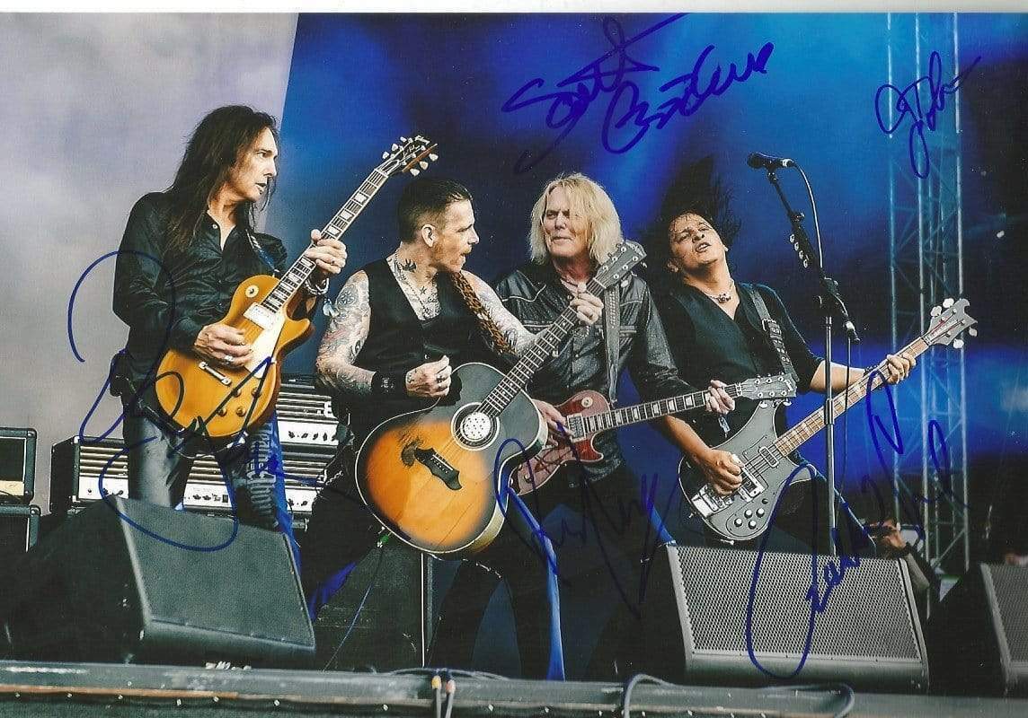 Black Star Riders HARD ROCK autographs, In-person signed Photo Poster painting