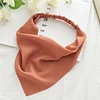 8PCS Plain Color Triangle Scarf Hair Band