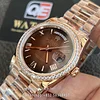 Rolex Day-Date 36 m128345rbr-0075 Rose Gold Brown Ombr&eacute; Dial Diamond Bezel (36mm) Super Clone