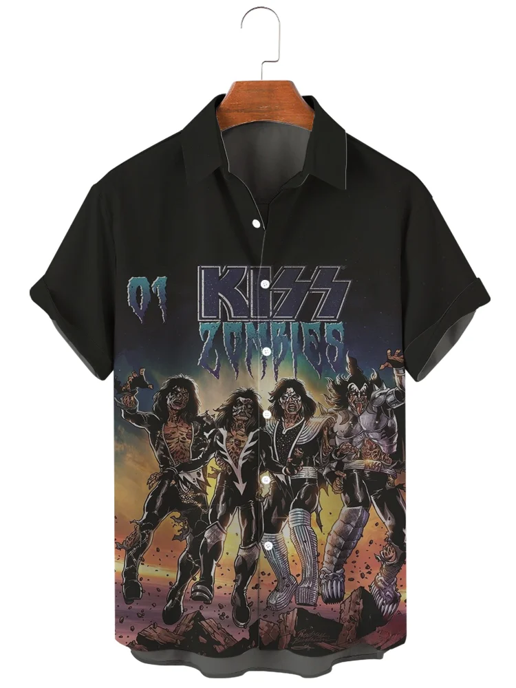 Teecade Teecade Kiss Band Art Print Shirt