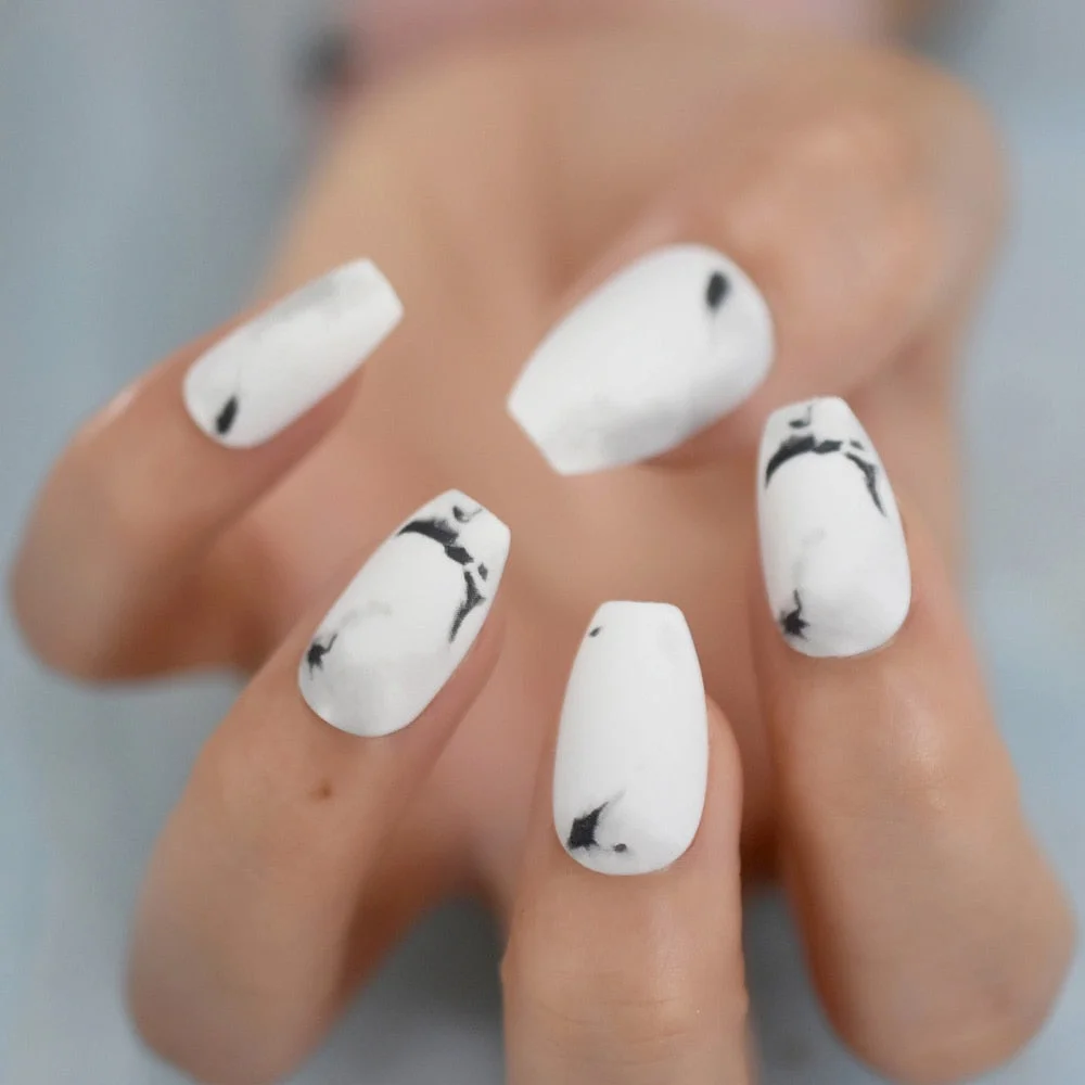 Holographic Silver Glitter Acrylic Nails Ombre French Fake Nails Coffin Shape Nude Nail Art Tips Pre-designed-Nail Inspo