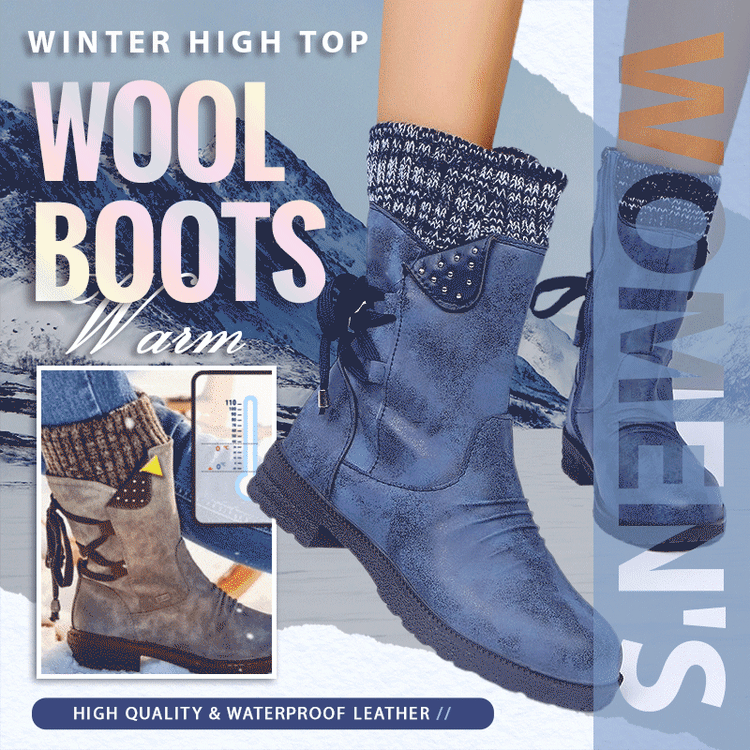 ✨ Christmas Hot Sale ✨Women's Winter High Top Warm Wool Boots