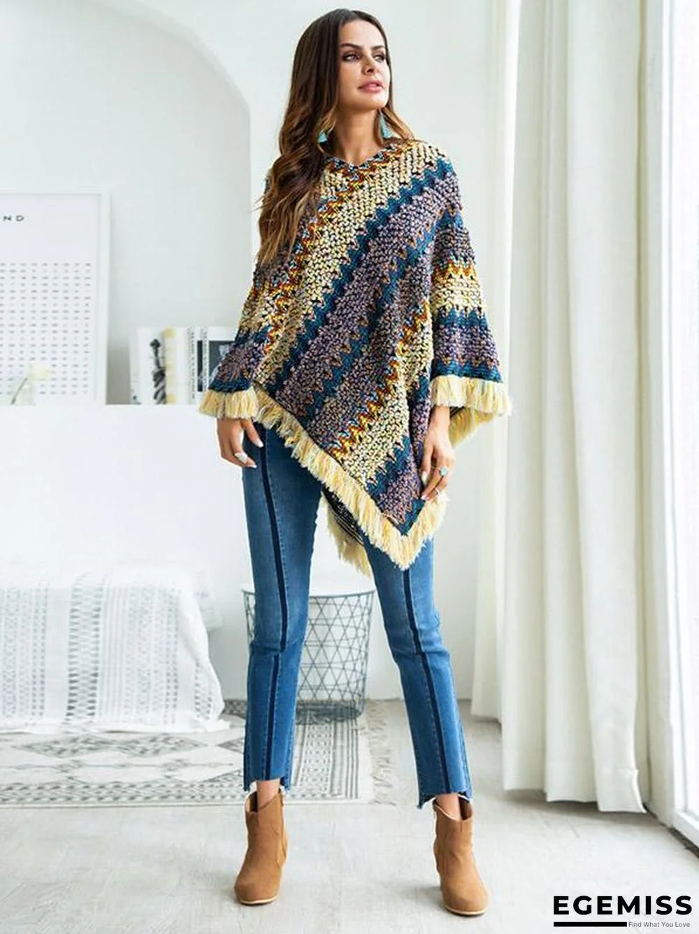 Bohemia Retro Loose Tassels Sweater Tops | EGEMISS
