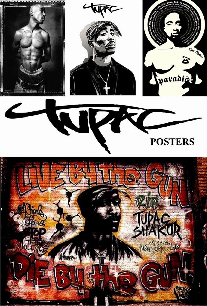 TUPAC SHAKUR - 2PAC - RAP POSTERS - HIGH GLOSS Photo Poster painting POSTER -  POSTAGE