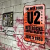 U2 - Panneaux en &eacute;tain m&eacute;tallique(20*30cm/30*40cm) - Musique